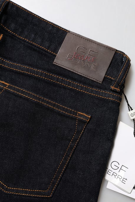 GF Ferre Donkerblauwe Katoenen Halflange Skinny Denim Jeans - Image 5