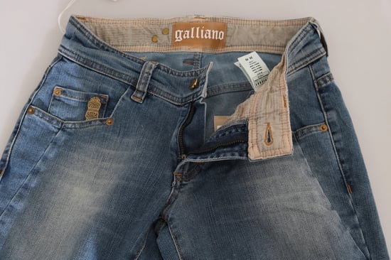 John Galliano Blauwe Gewassen Mid Waist Skinny Casual Jeansbroek - Image 2