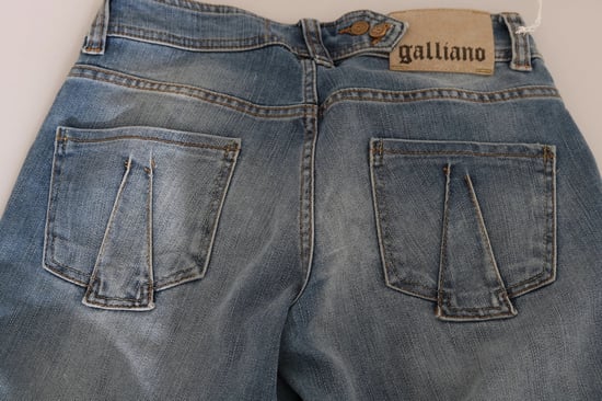 John Galliano Blauwe Gewassen Mid Waist Skinny Casual Jeansbroek - Image 5