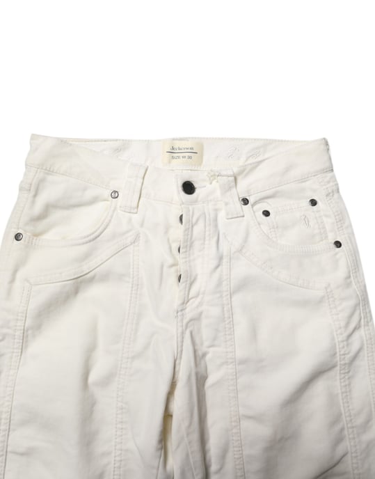 Jeckerson Witte Katoenen Stretch Rechte Pasvorm Heren Denim Jeans - Image 5