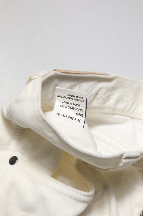 Jeckerson Witte Katoenen Stretch Rechte Pasvorm Heren Denim Jeans - Image 6