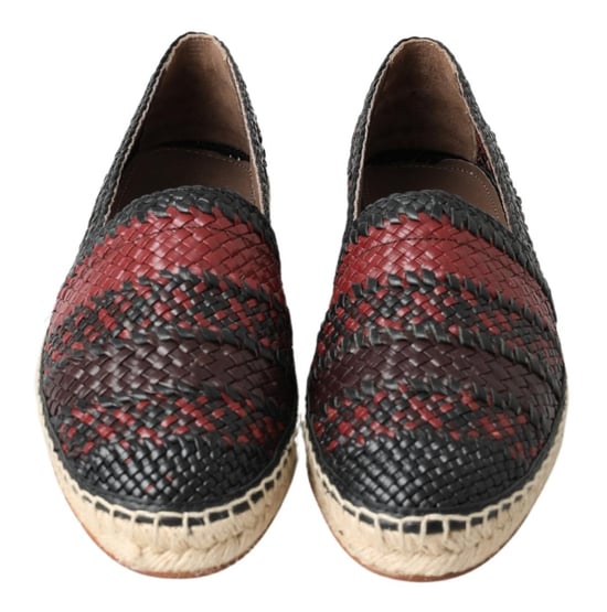 Dolce & Gabbana Zwarte Bordeaux Buffelleer Espadrilleschoenen - Image 2