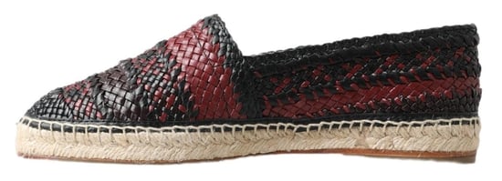 Dolce & Gabbana Zwarte Bordeaux Buffelleer Espadrilleschoenen - Image 5