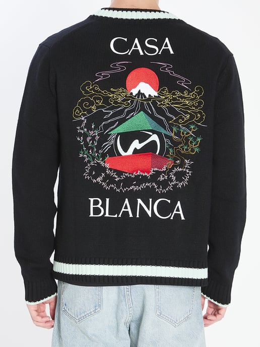 Cardigan met gestapeld Casa Mountain Temple ontwerp - Image 4