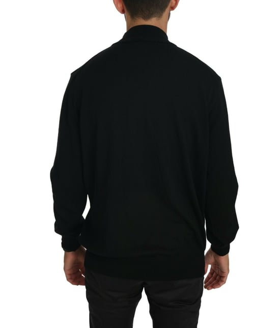 MILA SCHÖN Svart Turtleneck Pullovertopp i Jungfrulig Ull - Image 3