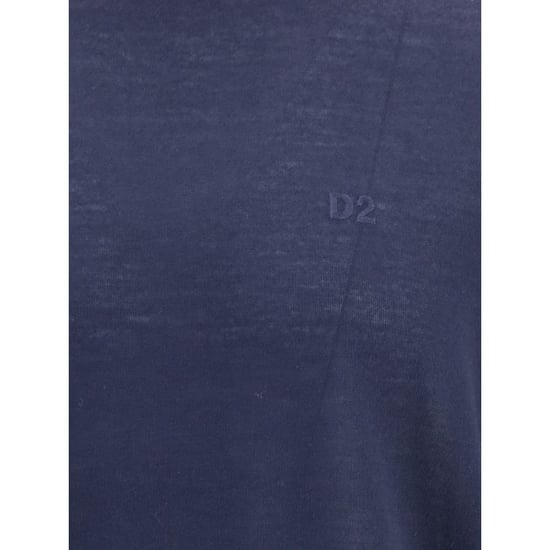 Dsquared² Blå Fleece Ull Turtleneck - Image 3