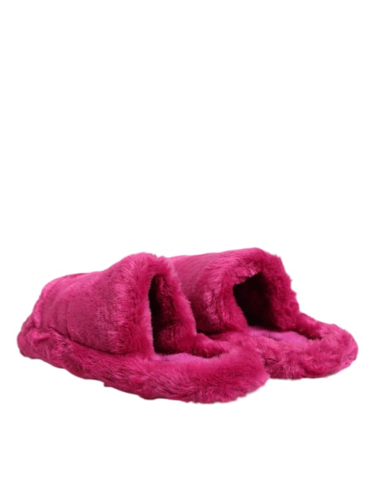 Dolce & Gabbana Rosa Akryl Fuskpäls Herr Tofflor Sandaler Skor - Image 5