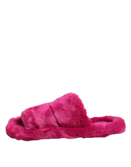 Dolce & Gabbana Rosa Akryl Fuskpäls Herr Tofflor Sandaler Skor - Image 6