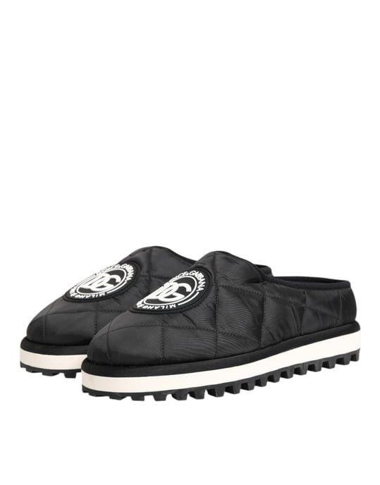 Dolce & Gabbana Zwarte Nylon Lage Slip-On Sneakerschoenen - Image 5