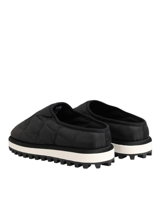 Dolce & Gabbana Zwarte Nylon Lage Slip-On Sneakerschoenen - Image 6