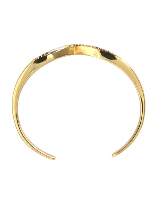 Nialaya Boog Vleugel Manchet Skyfall Goud CZ 925 Armband - Image 2