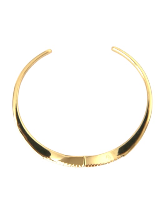 Nialaya Boog Vleugel Manchet Skyfall Goud CZ 925 Armband - Image 3
