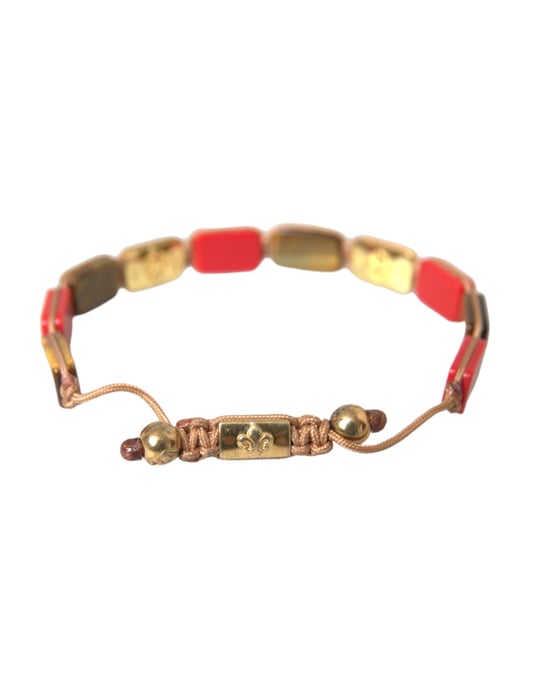 Nialaya CZ Tiger Eye Röd Korall 925 Silver Herrarmband - Image 5