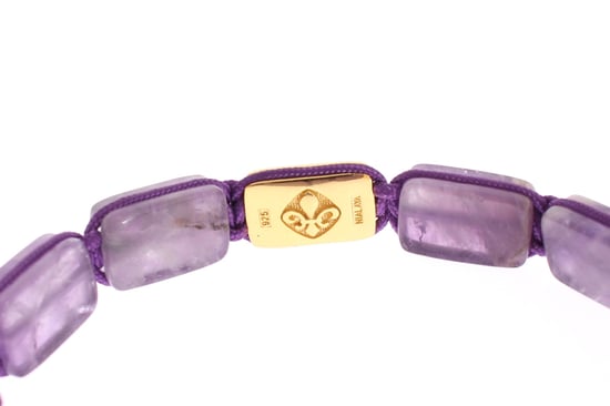 Nialaya CZ Amethist 18K Goud 925 Armband - Image 5