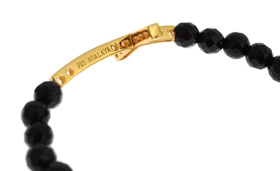 Nialaya Agaatsteen Gouden CZ Kruis 925 Zilveren Armband - Image 4