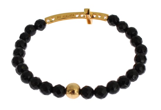 Nialaya Agaatsteen Gouden CZ Kruis 925 Zilveren Armband - Image 5
