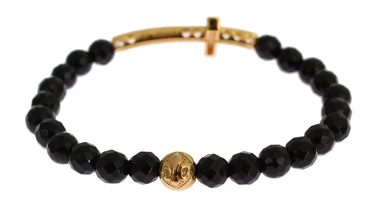 Nialaya Agaatsteen Gouden CZ Kruis 925 Zilveren Armband - Image 6