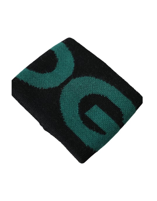 Dolce & Gabbana Svart Grön Ull Logotyp #DGMILLENNIALS Armband - Image 4