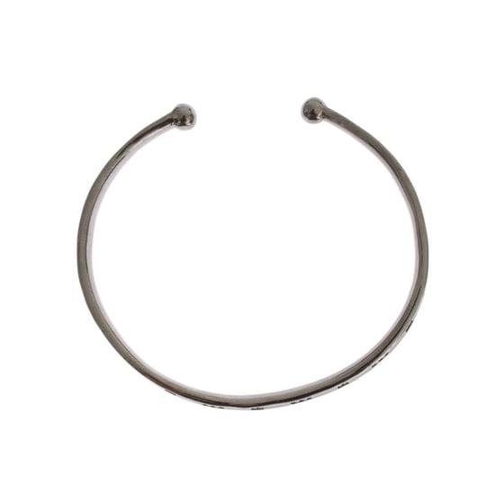 Nialaya Grijze Rhodium 925 Zilveren Bangle Armband - Image 4