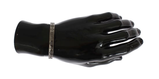 Nialaya Grijze Rhodium 925 Zilveren Bangle Armband - Image 6