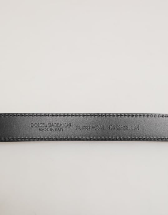Dolce & Gabbana Rode Zwarte Ponyleren Herenriem met Metalen Gesp - Image 3