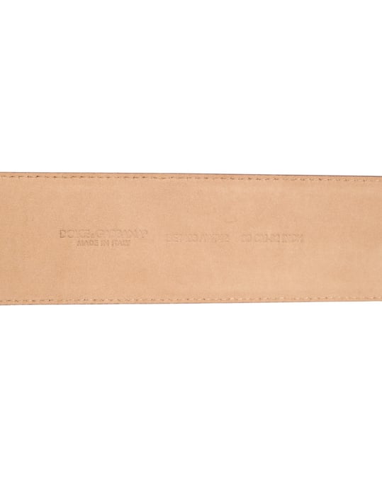 Dolce & Gabbana Burgundy Leather Gold Metal Buckle Women Belt - Image 3