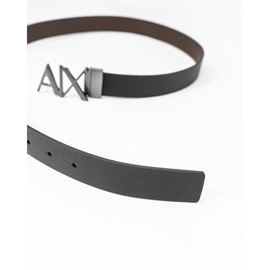 Armani Exchange Zwarte Leren Regular Riem - Image 3