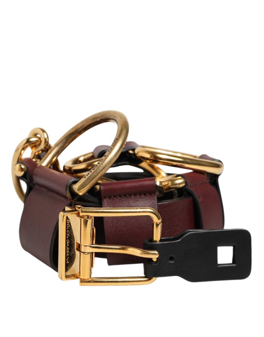 Dolce & Gabbana Brun Nyckelring Klämfäste Spännbälte - Image 1
