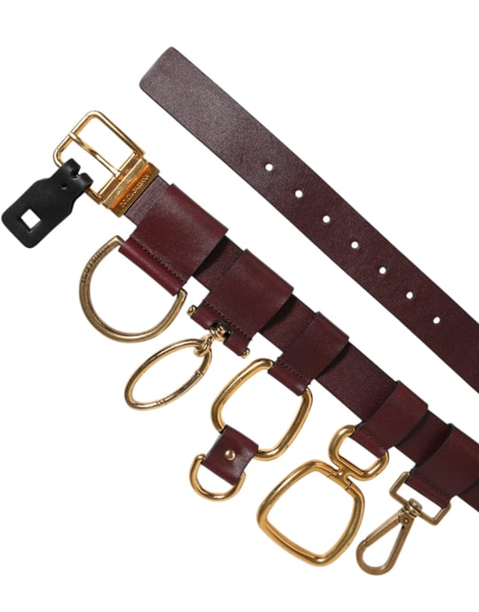 Dolce & Gabbana Brun Nyckelring Klämfäste Spännbälte - Image 6