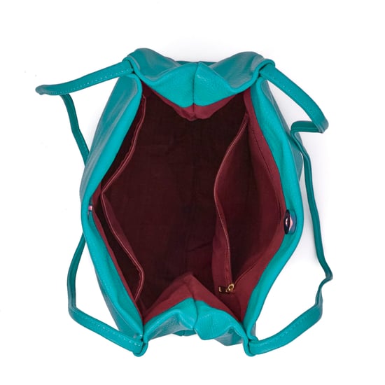 Women's Tote Shoulder Bag in Teal - Image 4