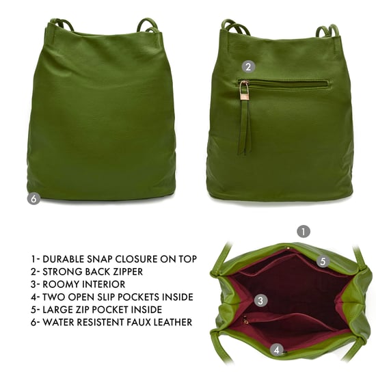 Women's Tote Shoulder Bag in Green - Image 2