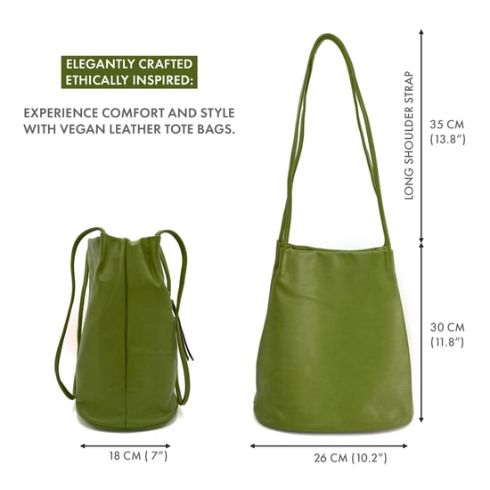 Women's Tote Shoulder Bag in Green - Image 3