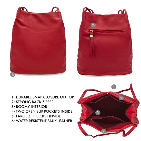 Women's Tote Shoulder Bag in Red - Image 2