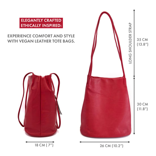 Women's Tote Shoulder Bag in Red - Image 3