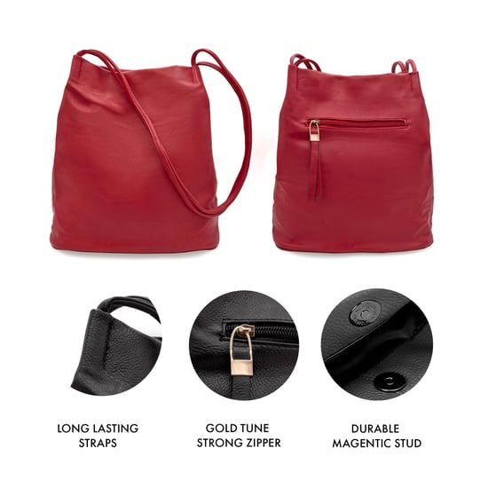 Women's Tote Shoulder Bag in Red - Image 4