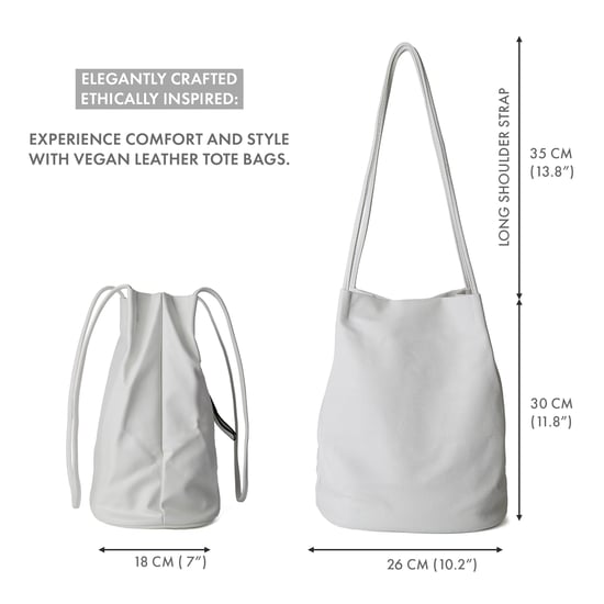 Women's Tote Shoulder Bag in White - Image 2