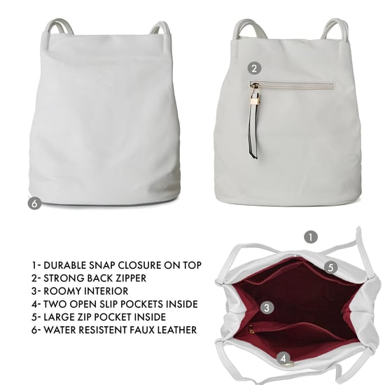 Women's Tote Shoulder Bag in White - Image 3