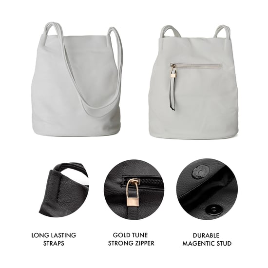 Women's Tote Shoulder Bag in White - Image 4