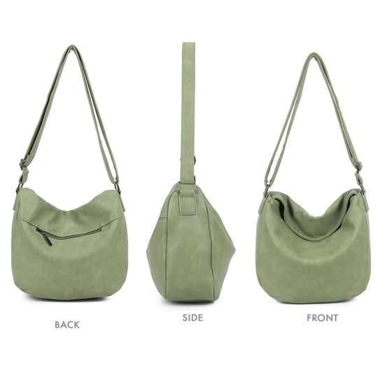 Women's Slouch Shoulder Bag in Green - Image 3