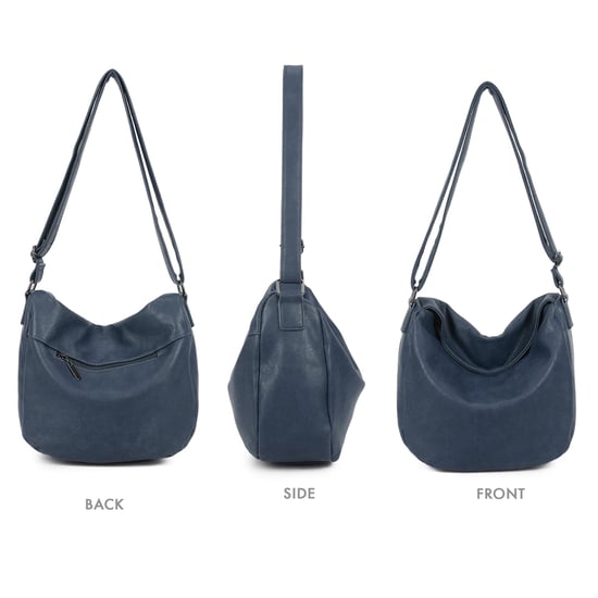 Women's Slouch Shoulder Bag in Navy - Image 3
