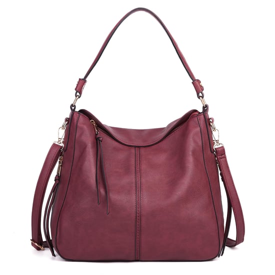 Women's Hobo Shoulder Bag in Burgundy - Image 1