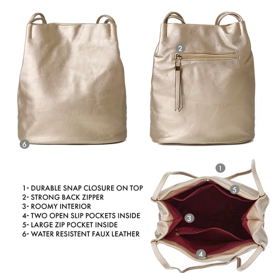 Women's Tote Shoulder Bag in Gold - Image 3