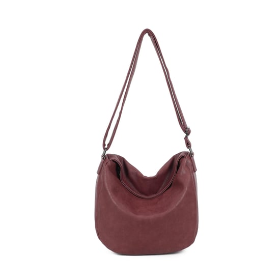 Women's Slouch Shoulder Bag in Burgundy - Image 1