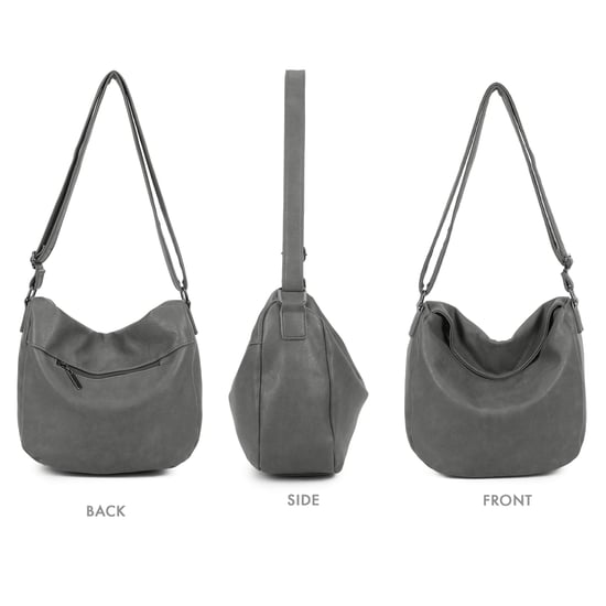 Women's Slouch Shoulder Bag in Grey - Image 3
