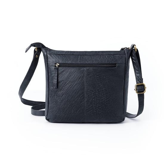 Women's Genuine Leather Crossbody Bag in Navy - Image 3