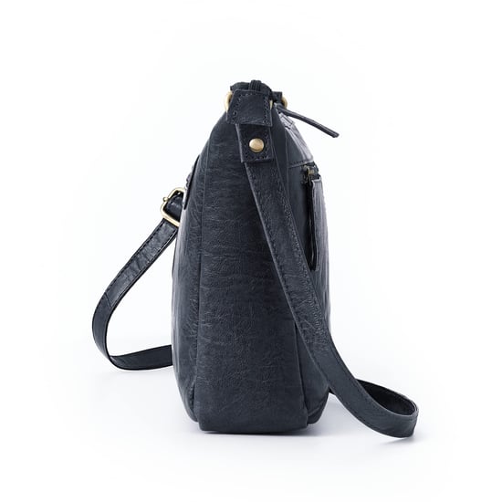 Women's Genuine Leather Crossbody Bag in Navy - Image 6