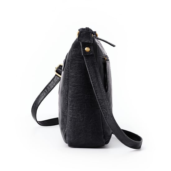 Women's Genuine Leather Crossbody Bag in Black - Image 3