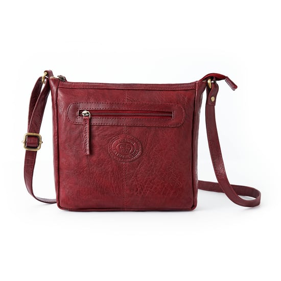 Women's Genuine Leather Crossbody Bag in Burgundy - Image 1