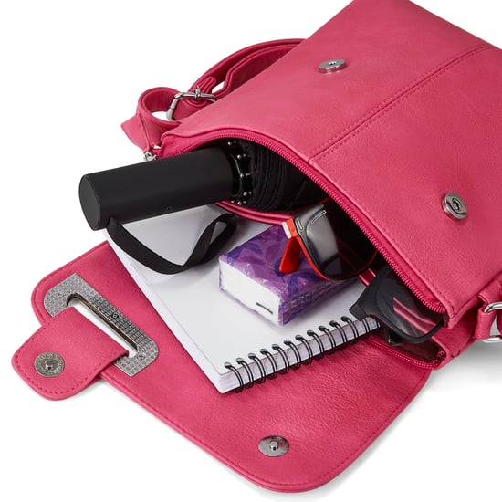 Women's Crossbody Bag Messenger Shoulder Bag in Fuchsia - Image 5