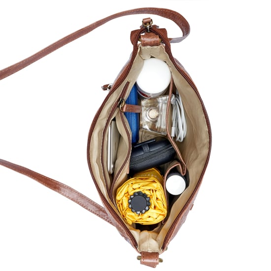 Women's Genuine Leather Crossbody Bag in Tan - Image 4